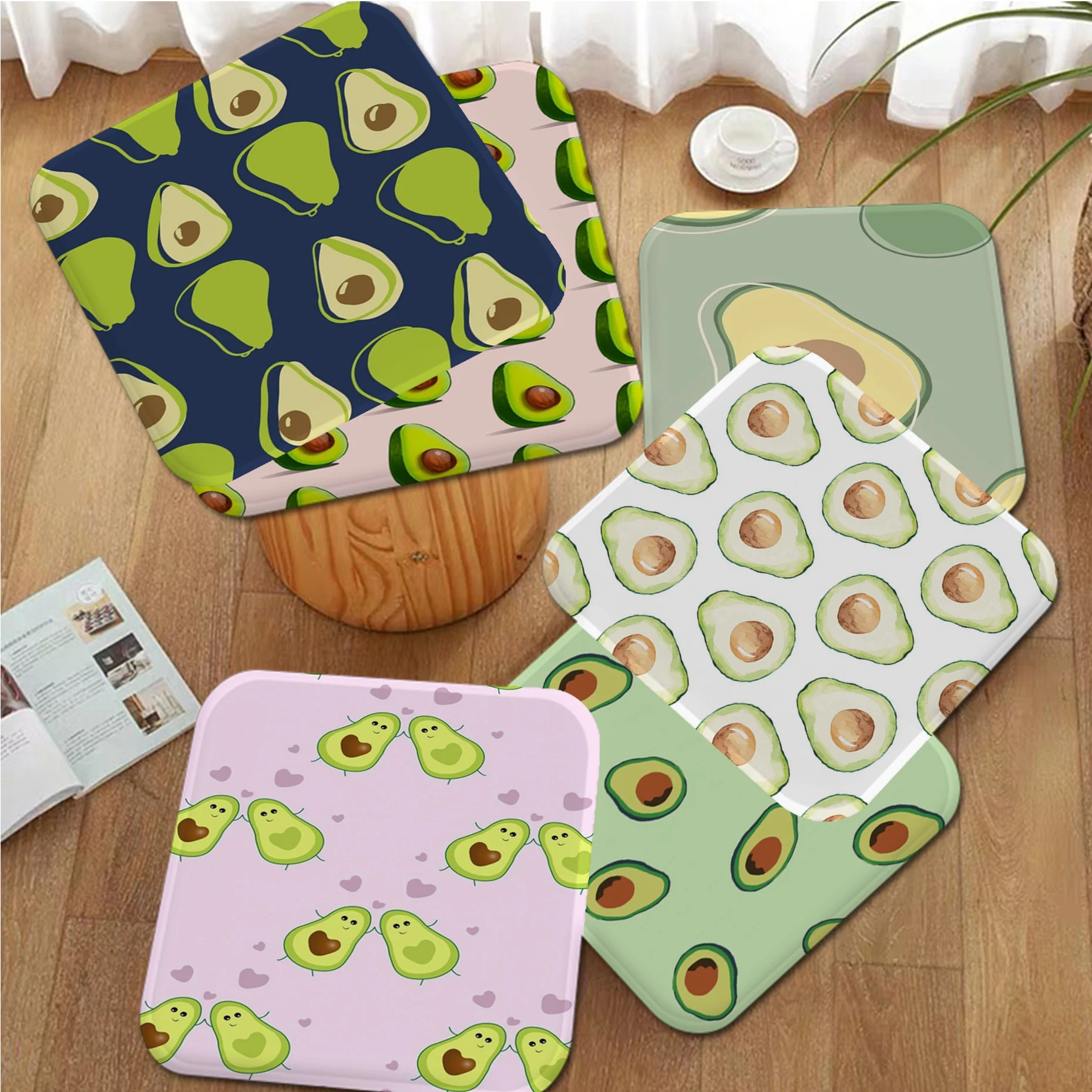 Cartoon Fruit Avocado Cushion Mat Modern Minimalist Style Sofa Mat Dining Room Table Chair Cushions Fashion Cushion Pads