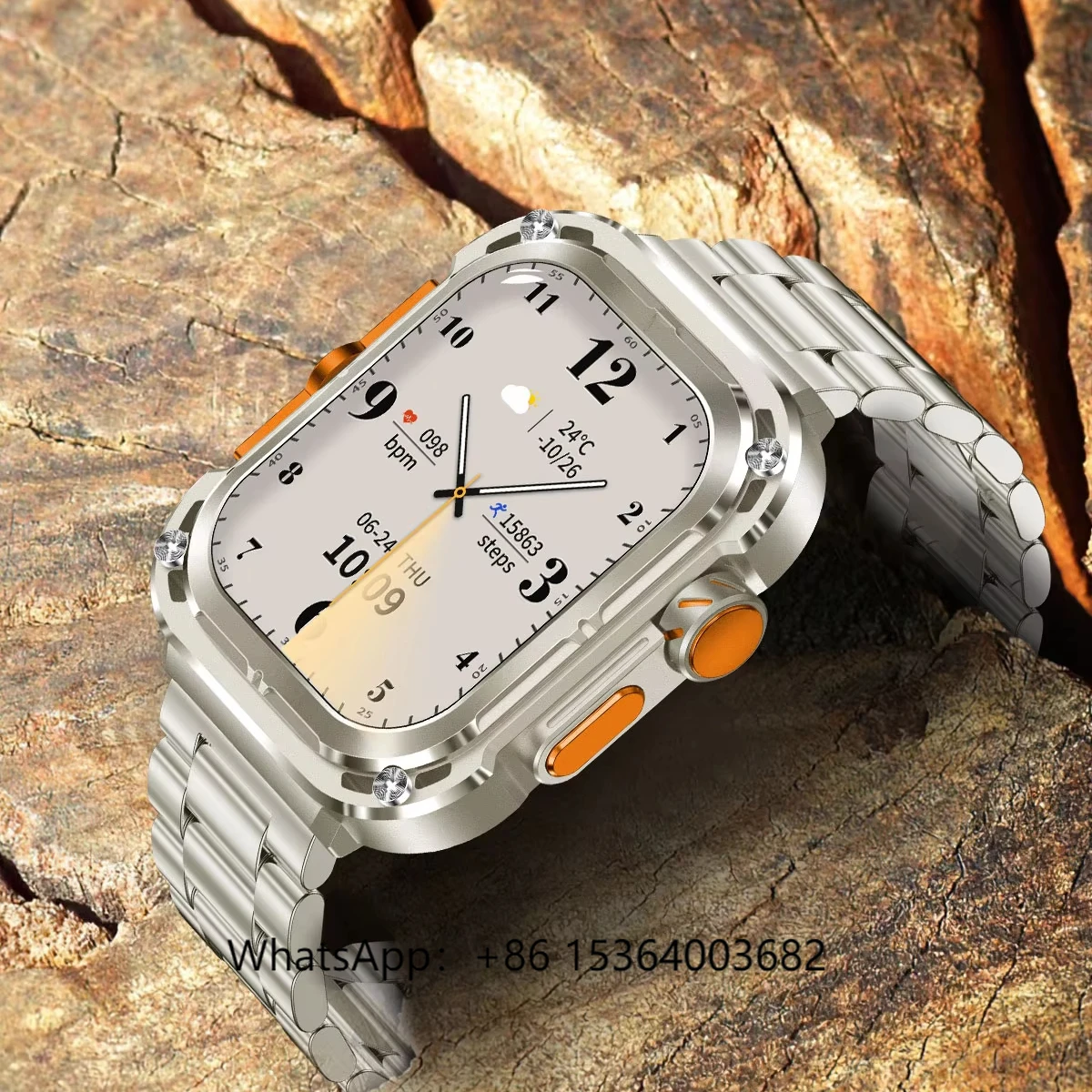 

TJXL-Z85Max Cross-Border Explosion Model Smart Watch Multi-Functionality Android Square IPS SDK Three Strap Sports Design Plasti