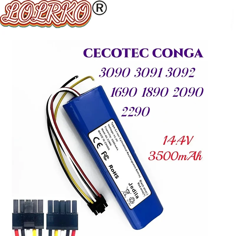 

Для CECOTEC CONGA 3090 3091 3092 1690 1890 Аккумулятор для робота-пылесоса Pack запасные аксессуары 2090 вольт 14,4 мАч