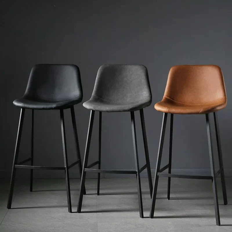 Tabourets de bar réglables en bois massif, style nordique moderne, chaise longue relaxante rétro du milieu du siècle en velours, mobilier de maison