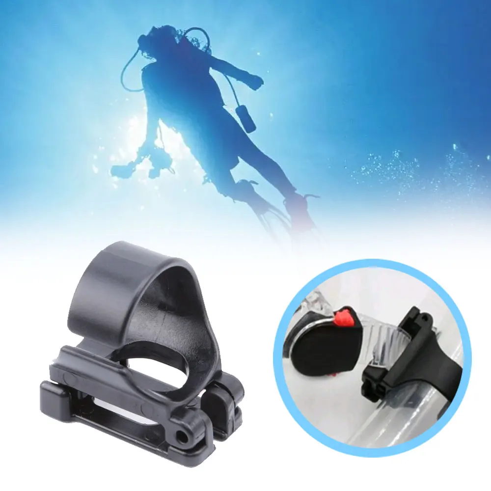 1Pc Universele Zwarte Duik Siliconen Snorkel Gesp Bril Siliconen Buis Plastic Clip Snorkel Masker Keeper Houder Duikgereedschap