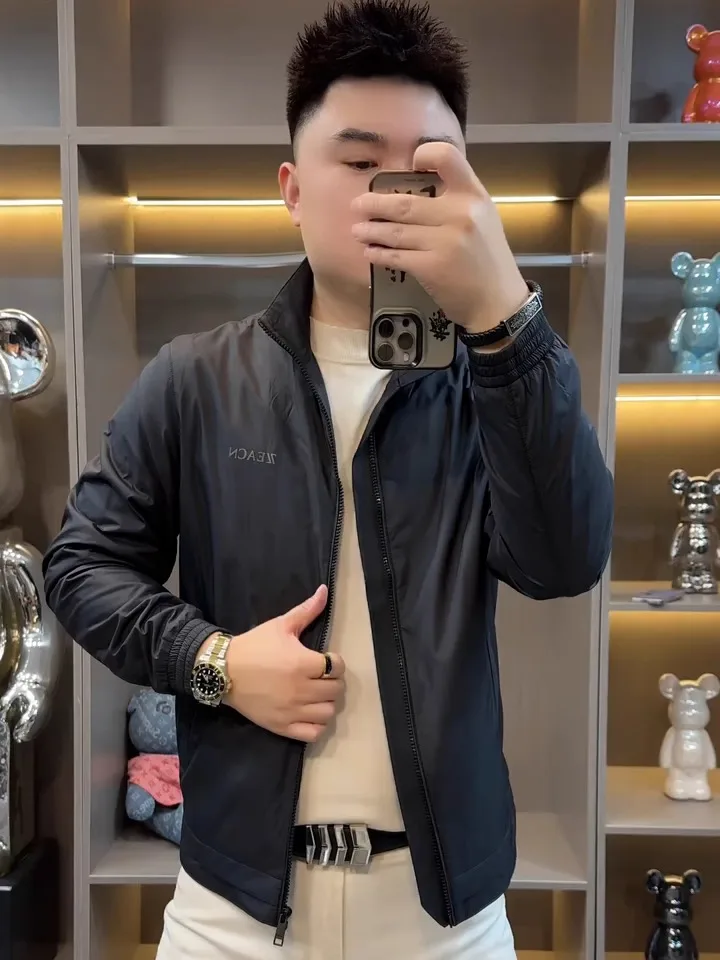 

Мужская осенне-зимняя куртка с воротником-стойкой, Новое поступление, удобная деловая одежда высокого качества, крутая модная верхняя одежда, пальто