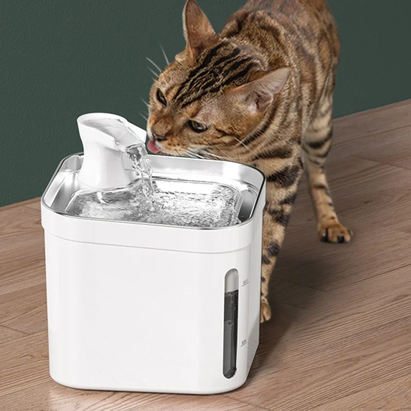 

Cat Water Fountain 2.5L Automatic Pet Water Fountains Bowl Dispenser for Cat Dog Drinking with Patented Filtration Tech