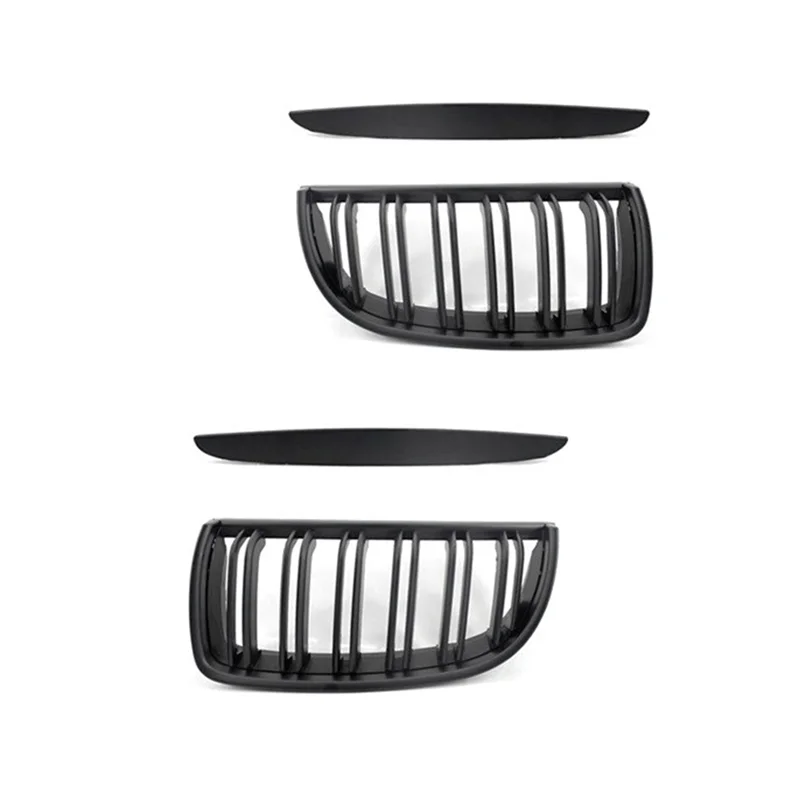 

Для BMW 3 серии E90 E91 2005-2008 гг. Передняя решетка с двойными планками — матовая черная отделка, номера деталей 51137120008, 51137120007