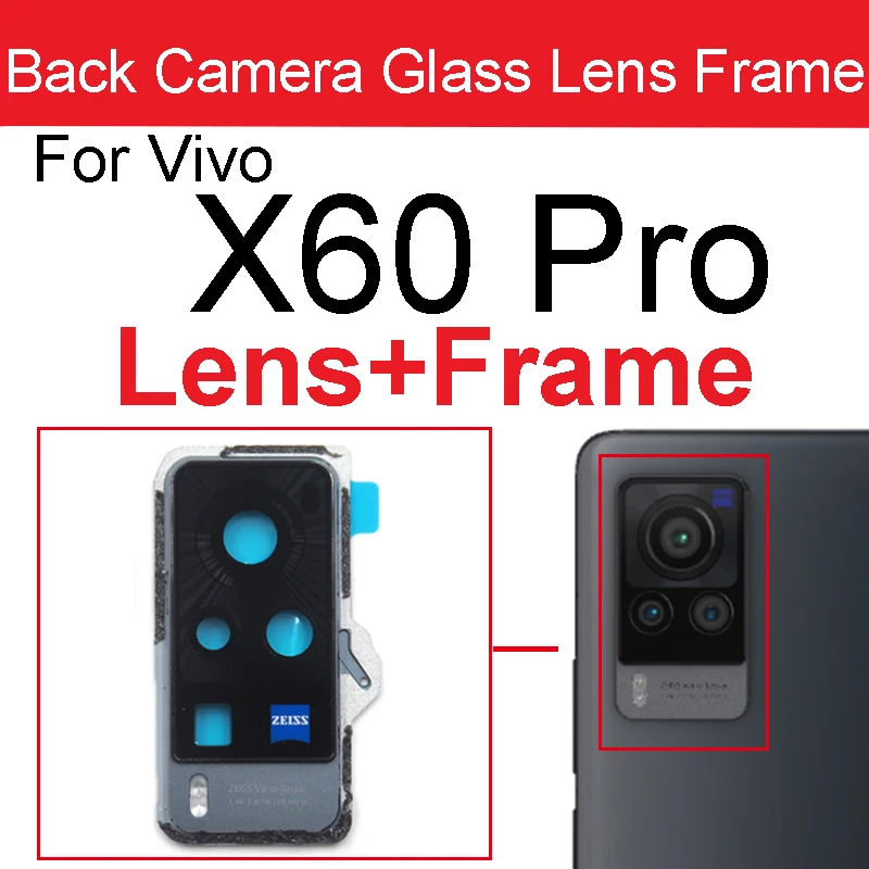 Back Rear Camera Glass Lens Frame Cover For Vivo X50 X60 X50Pro X60Pro+ Plus X51 5G Camera Lens Frame Holder Bracket Sticker