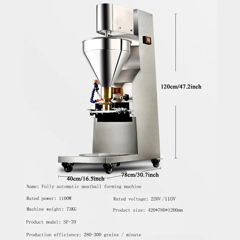 Máquina formadora de almôndegas comercial automática bola de peixe carne que faz a máquina elétrica de almôndegas