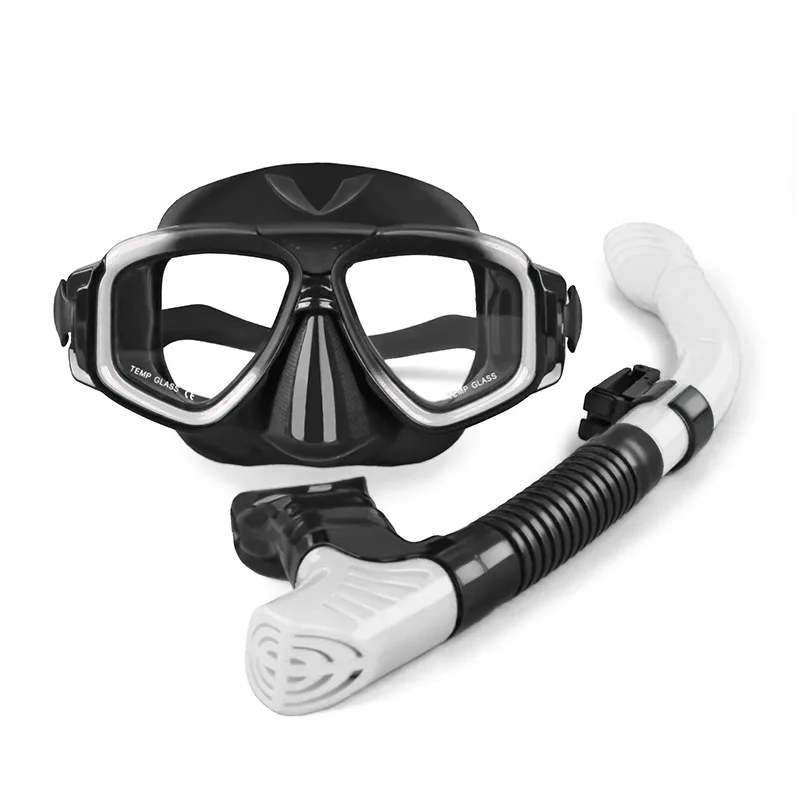 

Dry snorkeling Erbao liquid silicone gradual change color diving mask breathing tube package