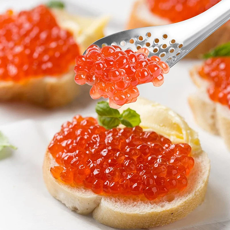 Colador de acero inoxidable 304, cuchara Molecular para Caviar de cocina, utensilios de cocina útiles, colador de Caviar de yema de huevo