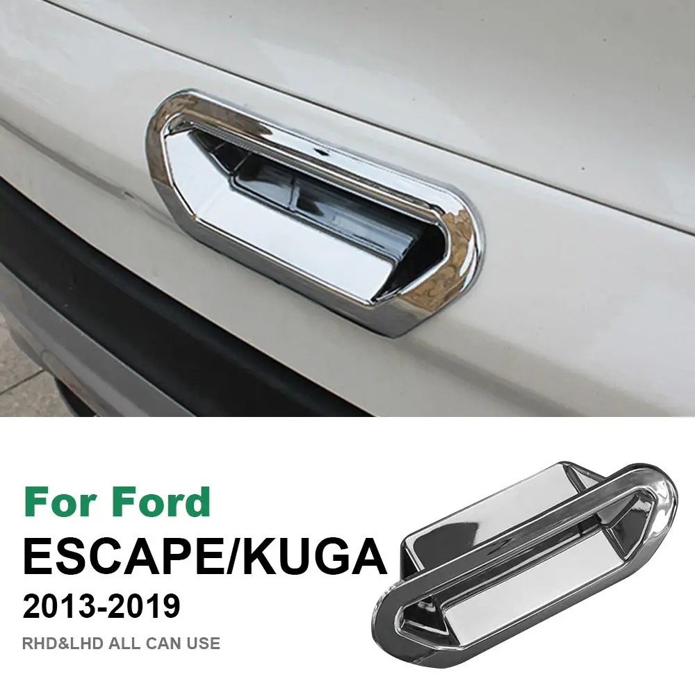 For Ford Escape Kuga 2013 2014 2015 2016 2017 2018 2019 ABS Rear Car Trunk Door Handle Bowl Cover Trim Bezel Styling Accessories view 2