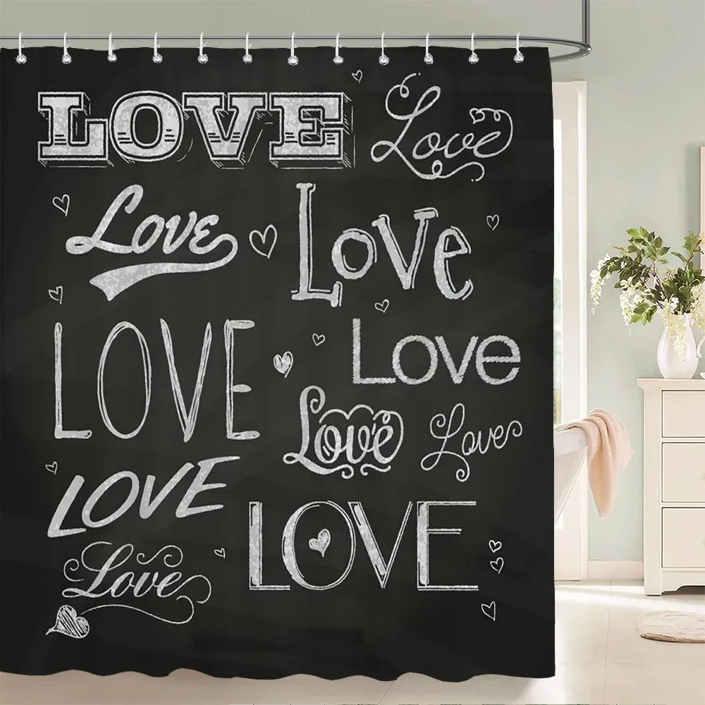 

Винтажный стиль, ретро деревянное слово, занавеска для ванны, водонепроницаемая тканевая занавеска для душа, индивидуальная ширма для ванны для ванной комнаты, домашний декор