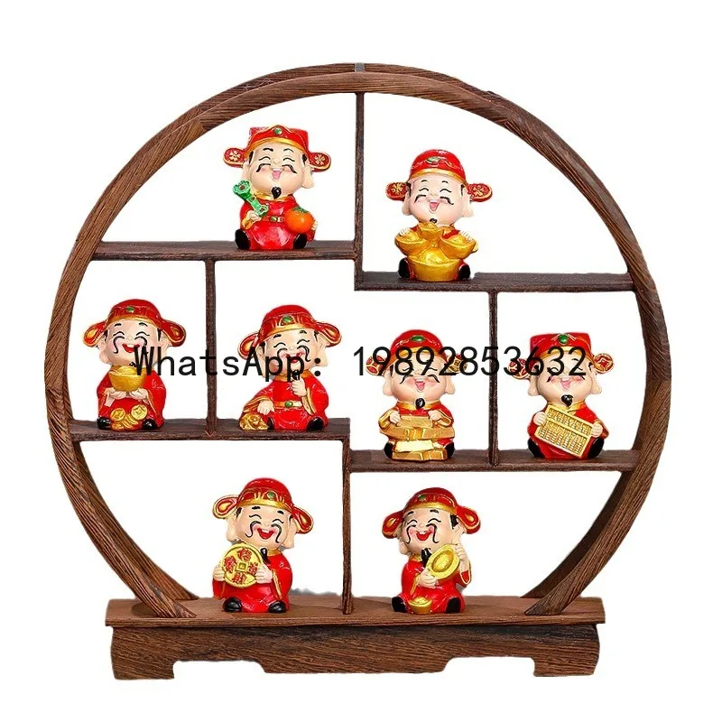 ZK Five-Way God of Wealth Home Entrance Decoration Small God of Wealth Wine Cabinet TV Cabinet Display Stand