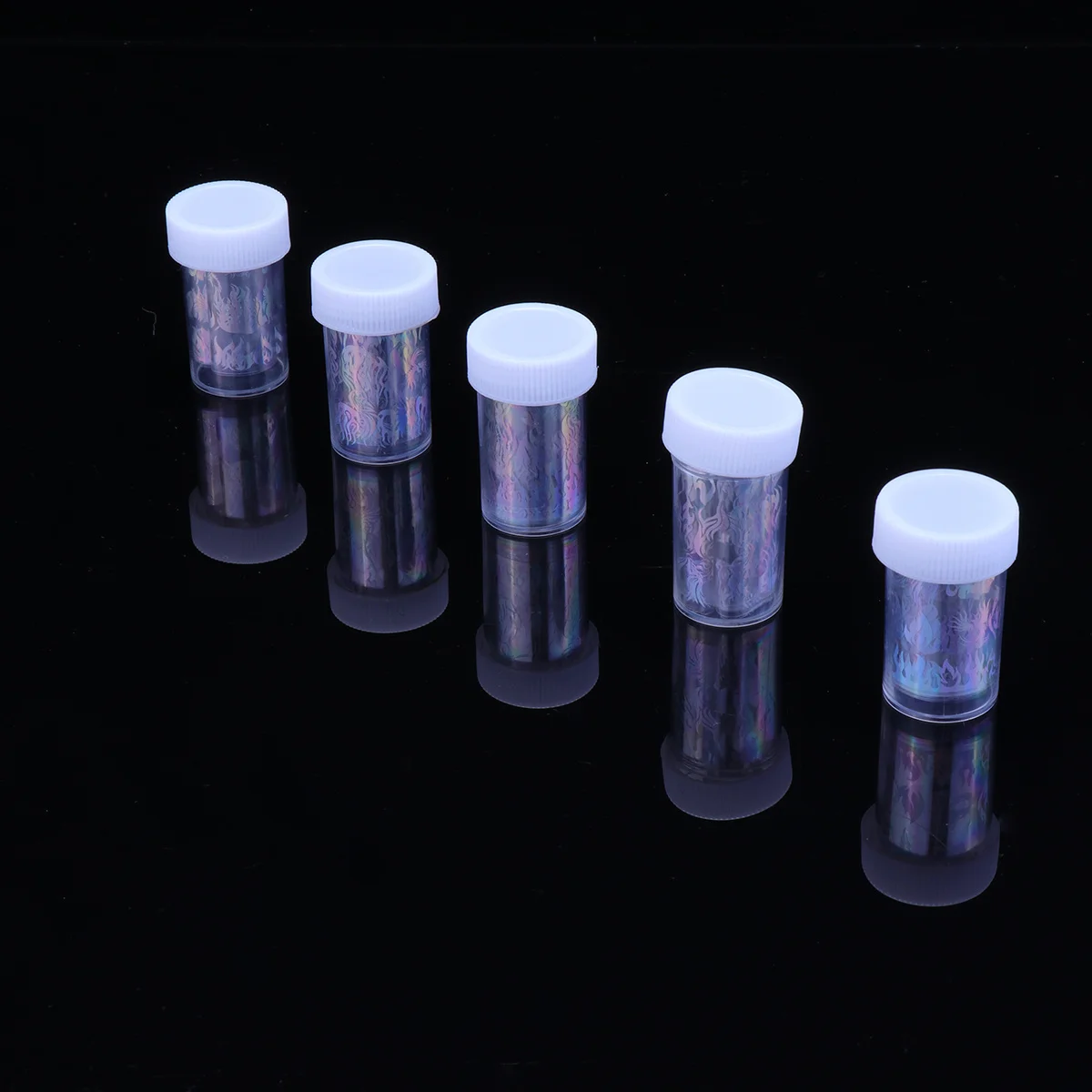 

5Pcs Nail Art Pastes Pattern Unique Manicure Stickers Easy Apply for Holiday Party Carnival Nail Stickers