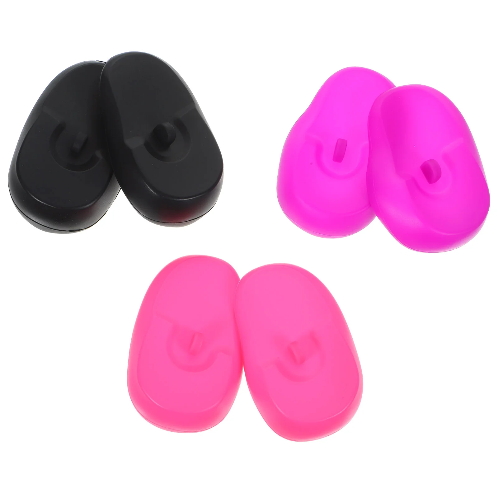 

3 Pairs Earrings Travel Sleeping Plugs Hair Dye Bowl and Brush Kit Salon Use Ears Protection for Heat