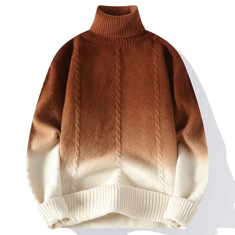 

2023 New Fall Winter Top Grade Luxury Cashmere Sweater Men Thick Warm Mens Christmas Sweaters Long Sleeve Turtleneck Pullovers