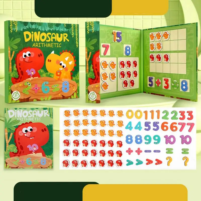 Kids Magnetische Boek Leren Wiskunde Speelgoed Dinosaurus Math Boek Set Parochie Leermiddelen Leren Educatief Speelgoed