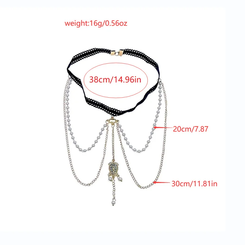 Multi-Layer Pearl Thigh Chain Elastic Tassel Alloy Chain Sexy Beach Body Accessories for Women Girls Fashion Jewelry