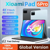 2024 Original Pad 6 Pro Snapdragon 888 Global Version Tablet PC Android 13 xioa mi RAM 16GB ROM 1TB 5G HD 4K Screen WIFI Mi