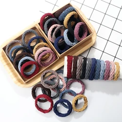 10pcs Basic Solid Color Hair Bands Elastic Simple Scrunchies for Women Girls Hair Ties Rope Accessories Ponytail Holder Headband