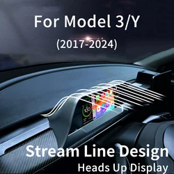 8.8 Inch Heads-Up Display Voor 2024 Tesla Model 3 Y Airplay Ips Digitale Dashboard Touch Scree Carplay Voor Tesla Accessoires Hud