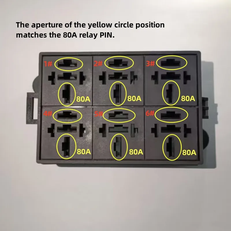 

Car Spot Light Modification Switch Control Box Relay Pin Plastic Box 6 Relay Plug Plastic Modules Matches The 80A Relay PIN