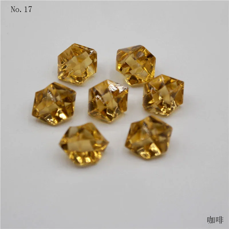 100 Stuks 11*13Mm Plastic Edelstenen Ijskorrels Kleurrijke Stenen Kinderen Juwelen Acryl Juwelen Ijs Teller Kristal Diamanten Speelgoed
