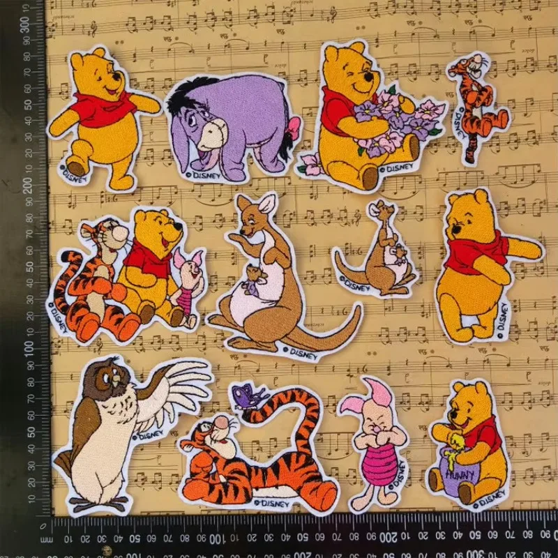 Disney Cartoon Cloth Sticker Tigger Patches Pink Pig Embroidery Sticker Winnie The Pooh Pants Patch Sticker Bag Decoration