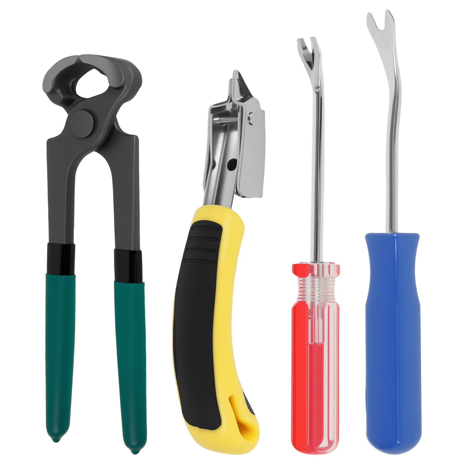 

4Pcs Upholstery and Construction Staple Remover Tool Set Multi functional Tack Puller Anti Slip Handle High Hardness for House