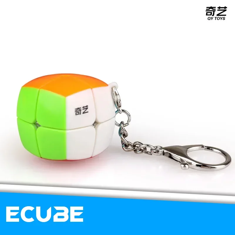 [ECube] QiYi Mini Chaveiro MoFangGe Ivy piraminx 2x2 3x3 engrenagem Cubo Mágico quebra-cabeça Pingente Corrente cubo magico Brinquedos Crianças