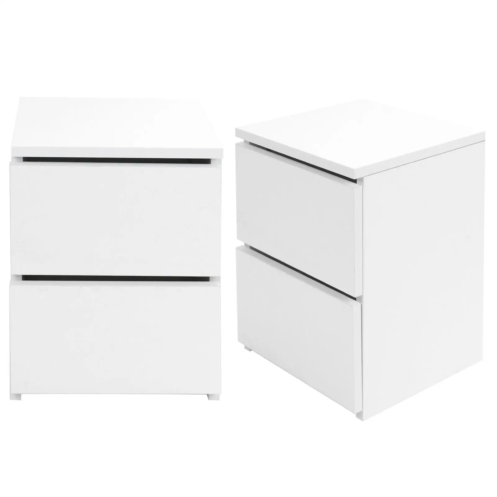 طاولة بجانب السرير حديثة مع درجين منضدة أنيقة لأثاث تخزين غرفة النوم وغرفة المعيشة