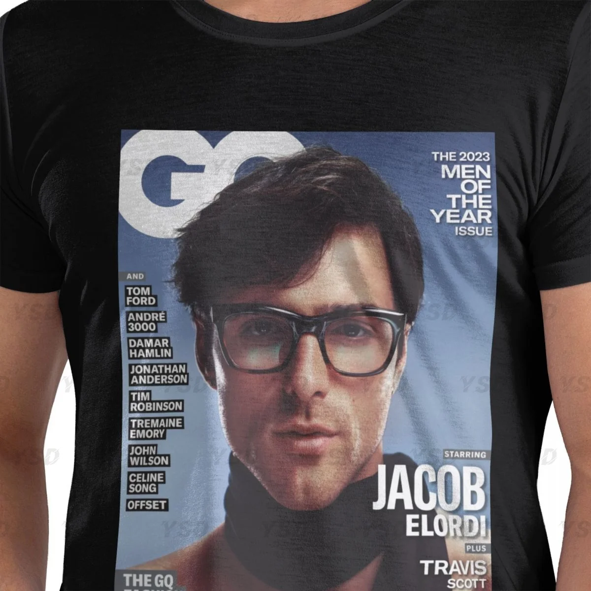 Cool Jacob Elordi Film Men's tight fitting sports T-shirt,cosy, Oversized print Tee shirt