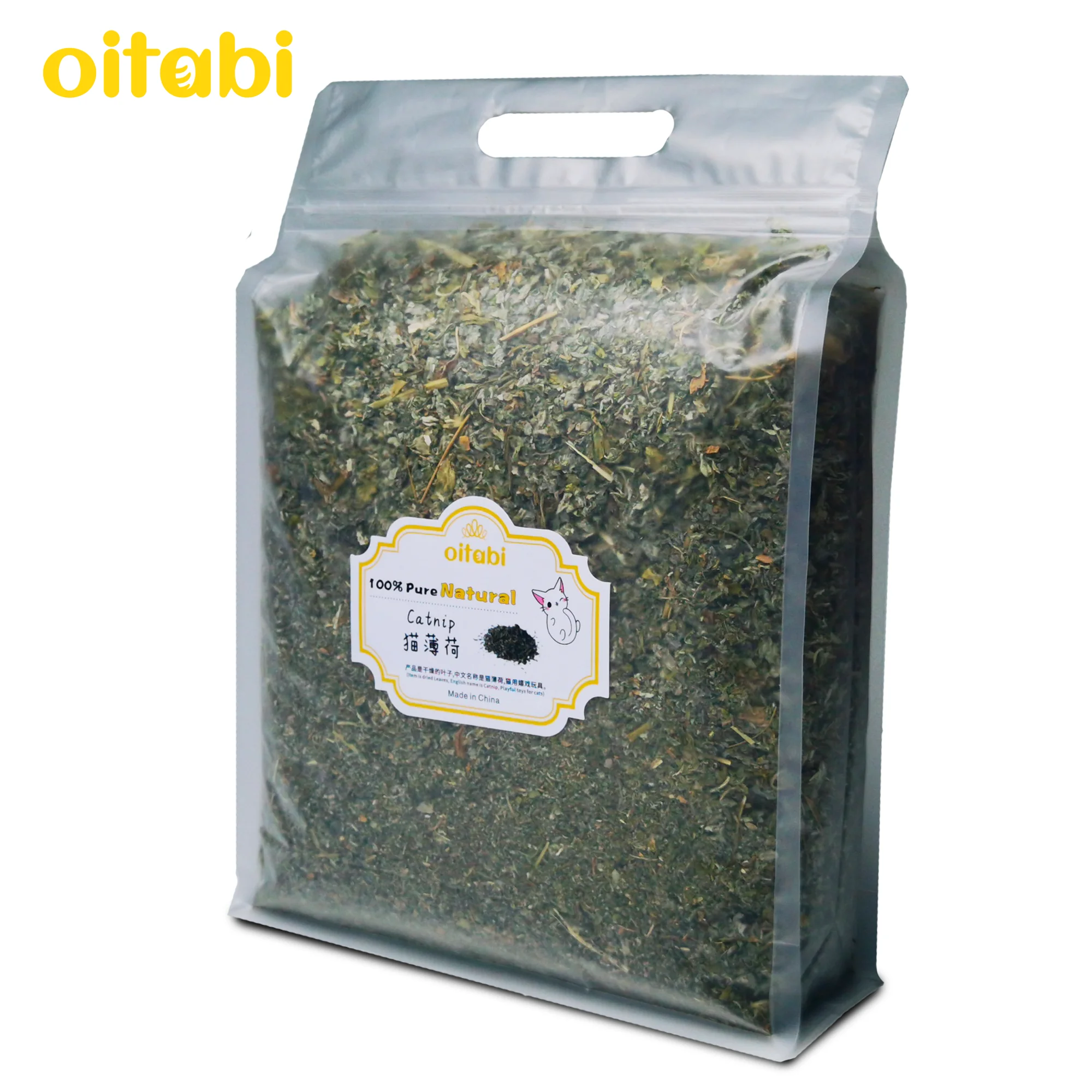 

Oitabi 300g/500g Natural Catnip for Cats & Kittens, Just Catnip and Resealable Pouch, Made Cat Toy, Your Kitty Will Go Crazy for