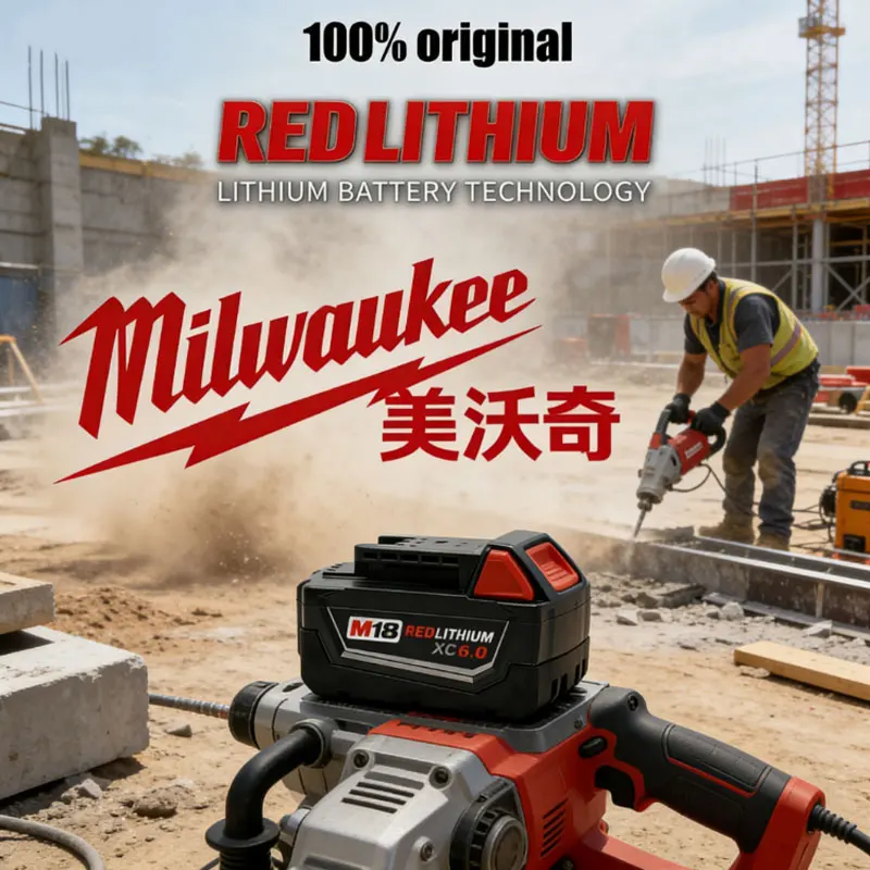 

100% New Milwaukee M18 6.0Ah High Output Battery 18V Lithium-ion Rechargeable for Milwaukee M18 Cordless Power Tools