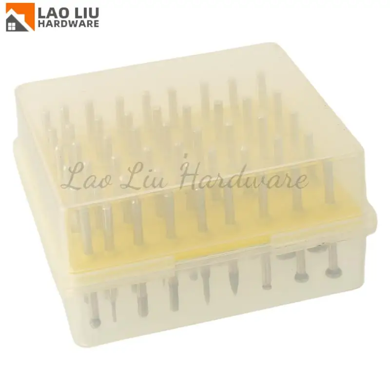 

50 pieces of diamond polishing head burr set, electric grinding accessories, rotating tools for carving jade and stone