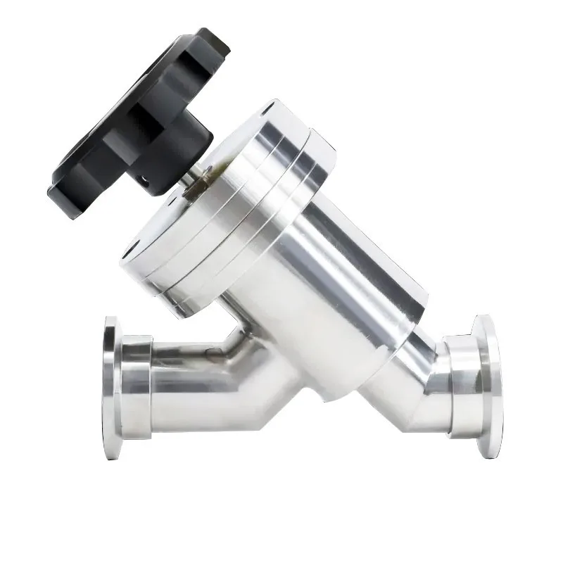 304 KF Vacuum Flapper Valve KF16 KF25 KF40 KF50Manual Vacuum Baffle Valve Stop Angle Valve Flange Pipe Fitting