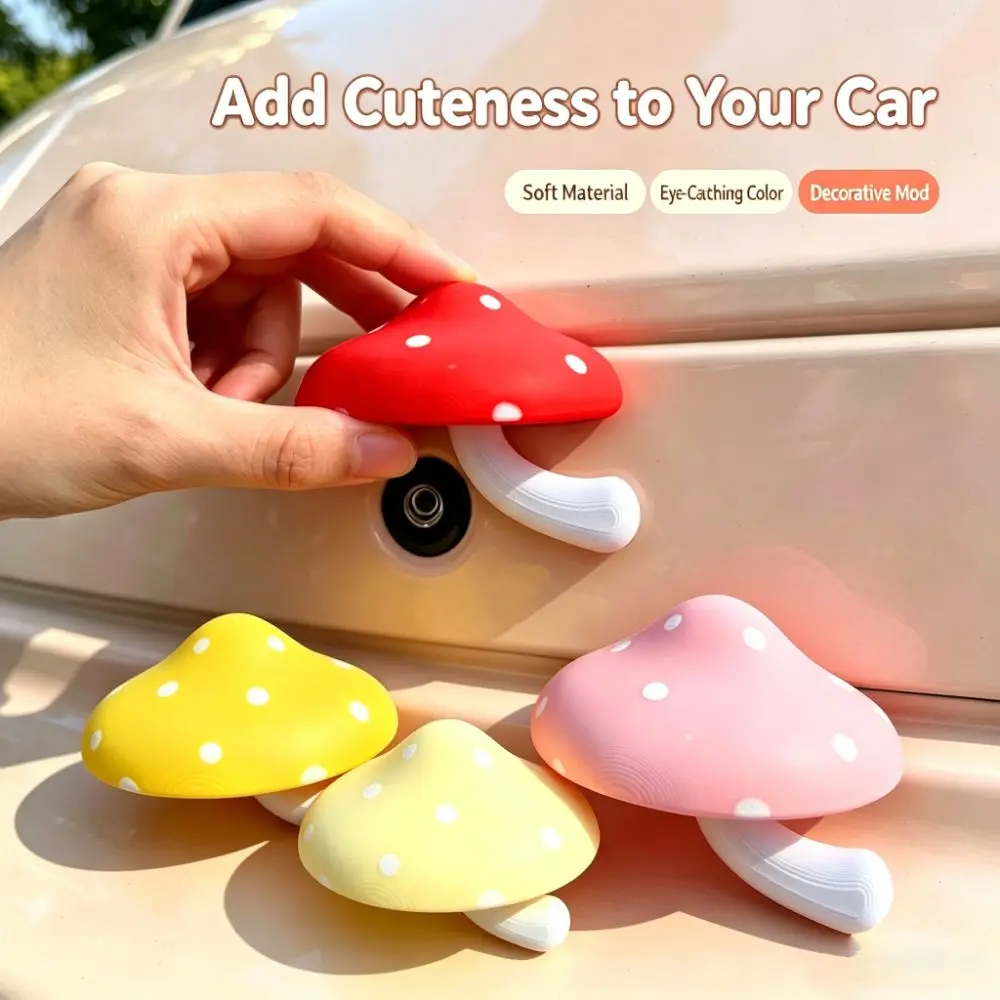 Mushroom Shape Backup Camera Rain Cover Cute Style Spotted Pattern Mushroom Camera Cover Self Adhesive Rain Shielding