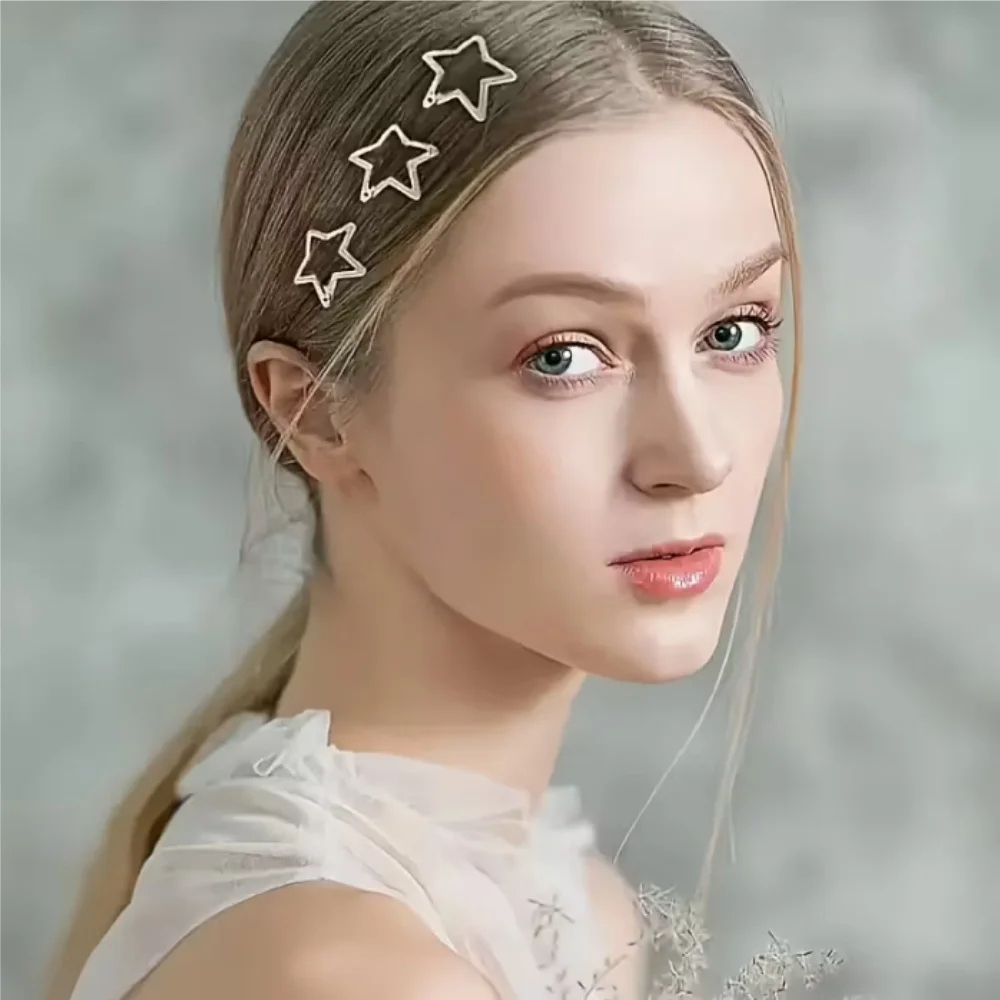 

30pcs Hair Clips,Metal Star Shape Hair Clip Spring Travel Headwear for Woman Birthday Party Carnivals Theme Hairpin