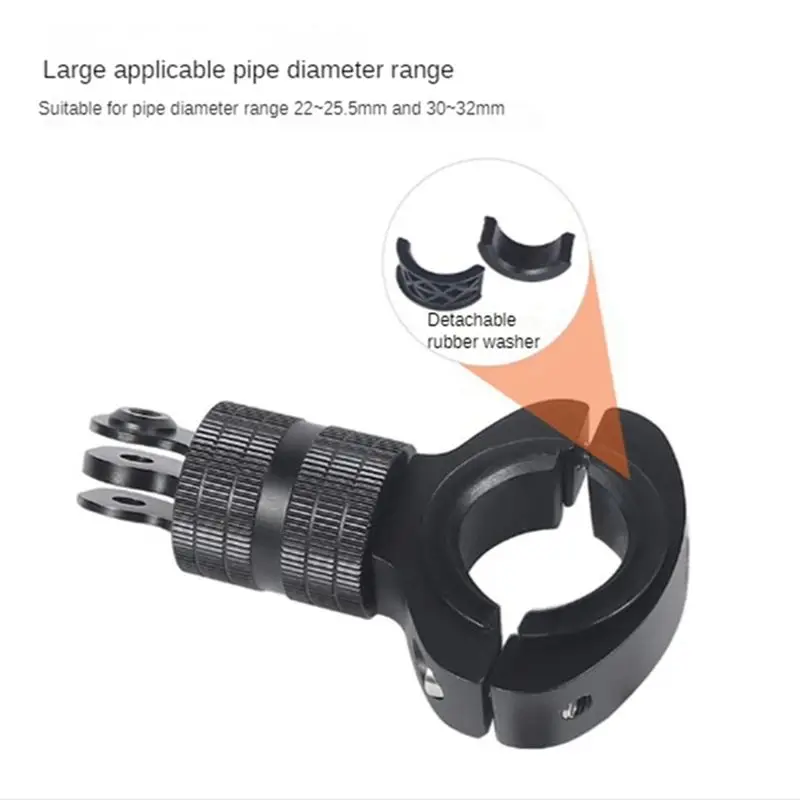 wilwill Suitable for Gop11 Camera 360° Rotating Clip Damping Anti-Vibration Regulating Pipe Diameter Bicycle Fixed Clip,B