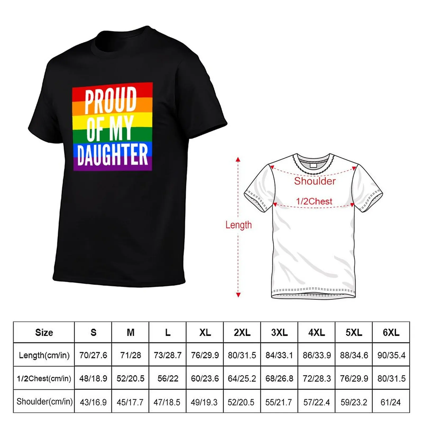 LGBTQ Proud of My Gay Daughter T-Shirt Urban Style Print T-Shirt