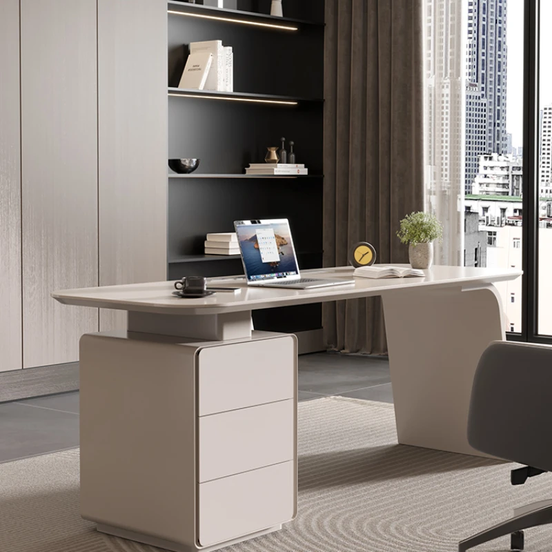 

White Reception Office Desks Gaming Large Luxury Desktop Office Desks Writing Work Bureau Meuble Home Office Desk WN50OD