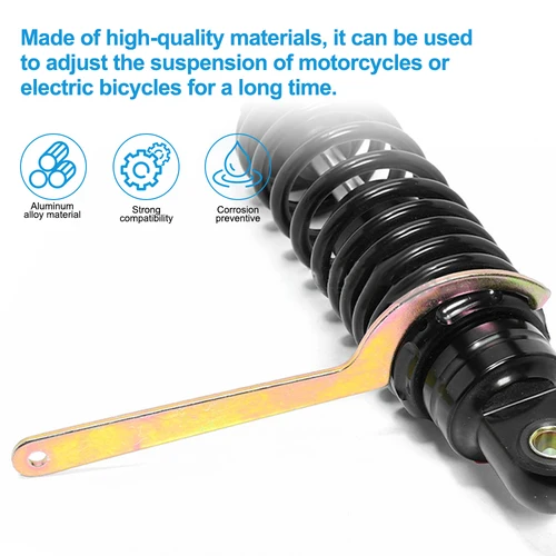 Imagen 2 del producto Juego de llaves inglesas, llave Coilover, gancho Universal C, llaves inglesas de choque, herramienta de ajuste de bobina para motocicleta y bicicleta