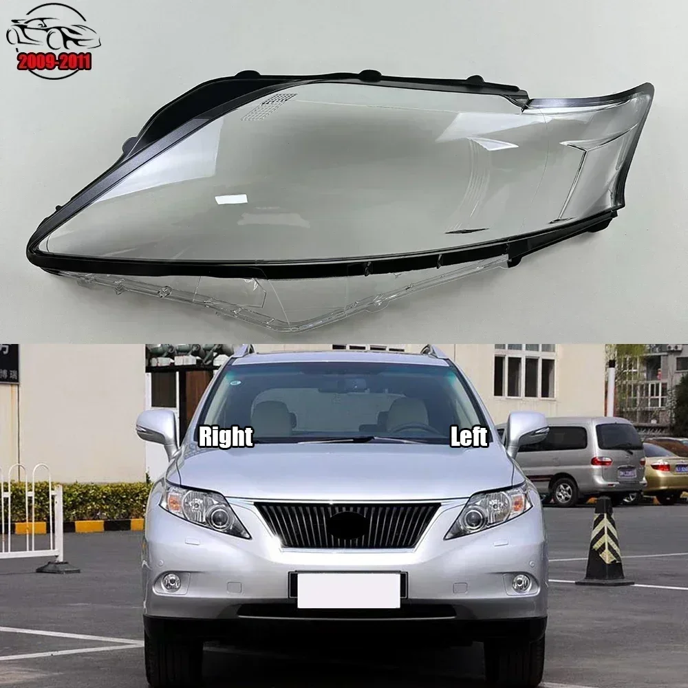 

For Lexus RX270 RX350 RX450 2009-2011 Transparent Lampshade Lamp Shade Front Headlight Shell Headlight Cover Lens Plexiglass