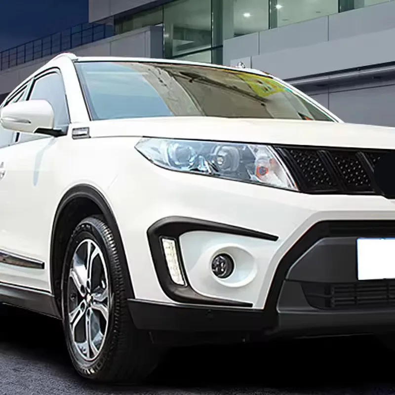 ل vitara 2016-2020 فوجليت غطاء إطاري المصباح الكسوة رئيس الجبهة شواء ABS لمعان أسود ملصق اكسسوارات السيارات