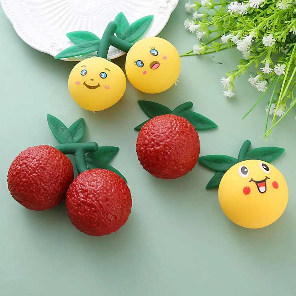 

Сенсорные игрушки, свежие резиновые сжимаемые формы, снимающие форму, шампуры Yangmei, сжимаемые игрушки, гибкие фруктовые щипцы