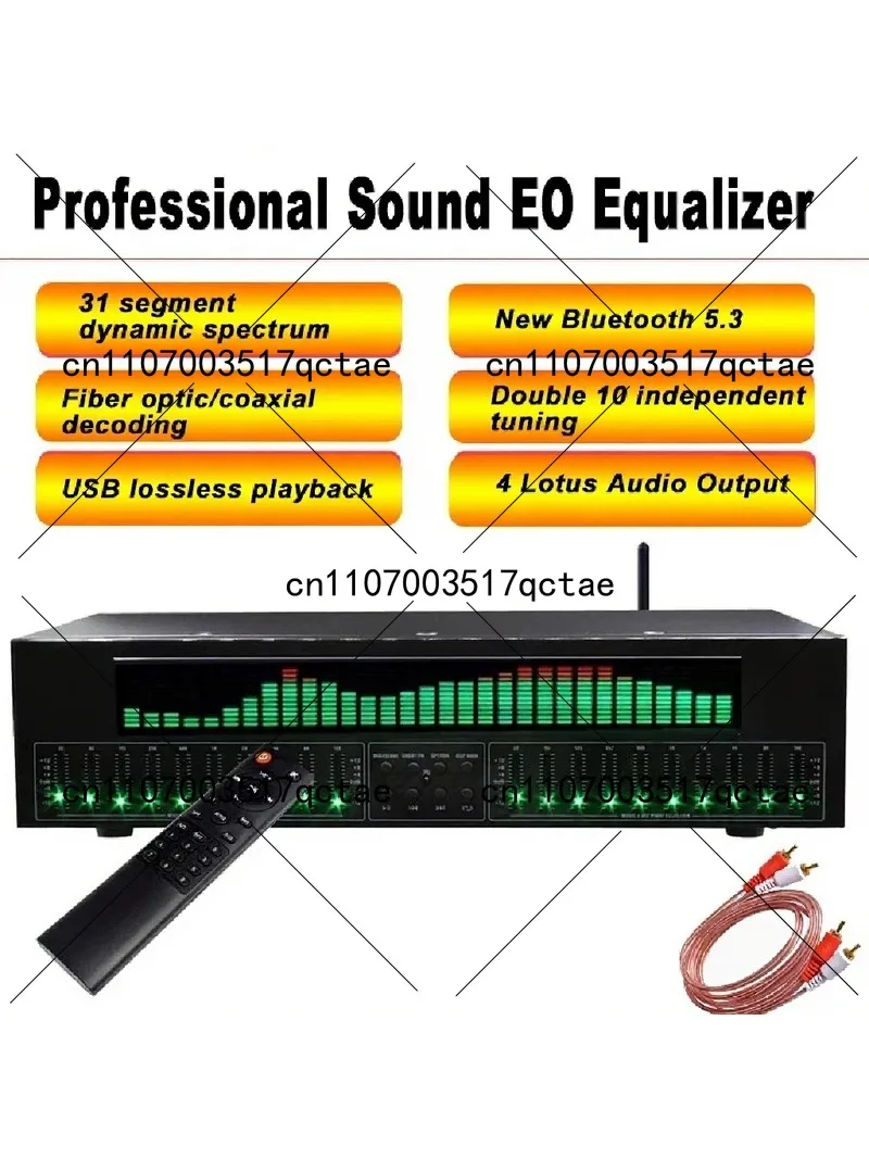 31-Band Digital Stereo Graphic EQ with Spectrum Analyzer for Recording Studio & Live Sound