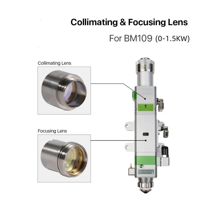 Raytools Fiber Laser Focusing Lens with Holder D28 F100 F125 F150mm BM109 Laser Collimating Lens for Cutting Head