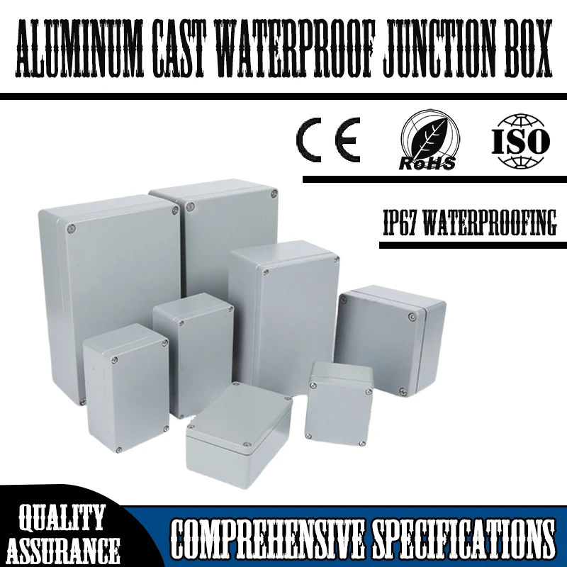 IP67 waterproof, cast aluminum wiring waterproof box for outdoor engineering explosion-proof power supply sealed box, button con