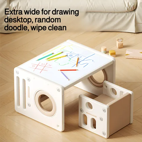 Детский учебный стол и комплект стульев для дома, небольшой письменный стол, детская мебель для детского сада, специальный игрушечный стол для рисования и письма таблица активности купить - №3