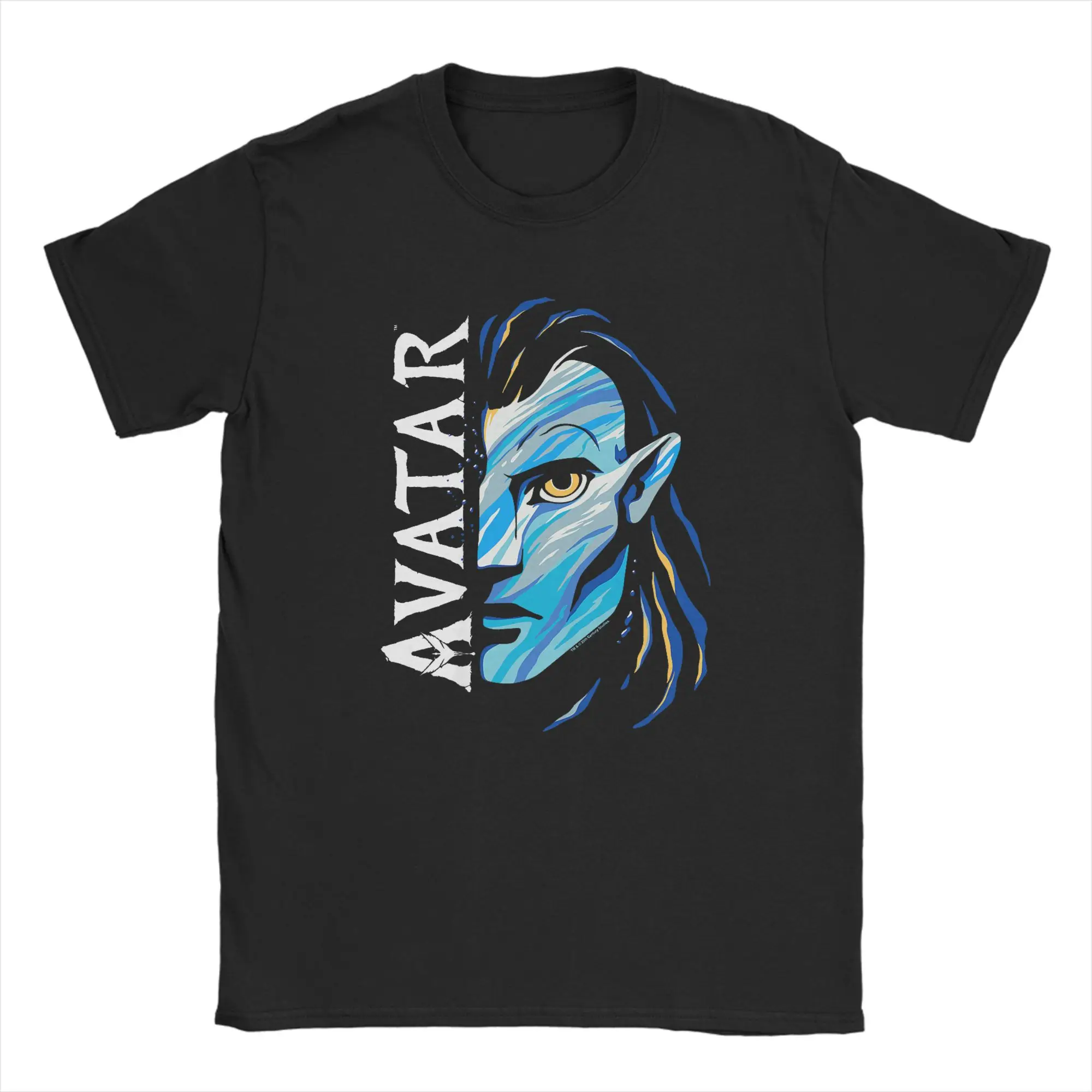 

Повседневные мужские футболки Avatars The Way of Water Jake Sully Split Avatars Face, хлопковые футболки с короткими рукавами, оригинальная футболка