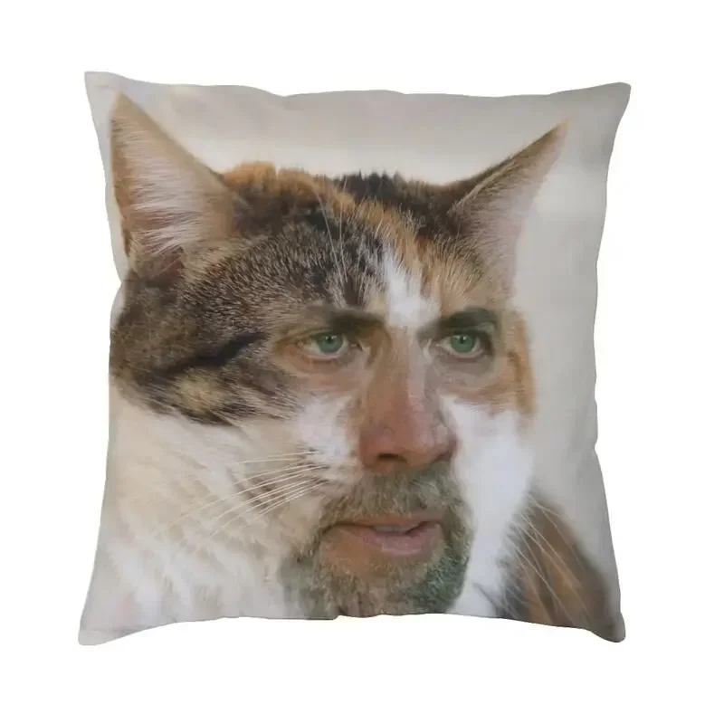 Nicholas Käfig Katze Meme Wurf kissen Fall Schlafzimmer Sofa Home Dekoration Kissen decken quadratischen Kissen bezug doppelseitigen Druck