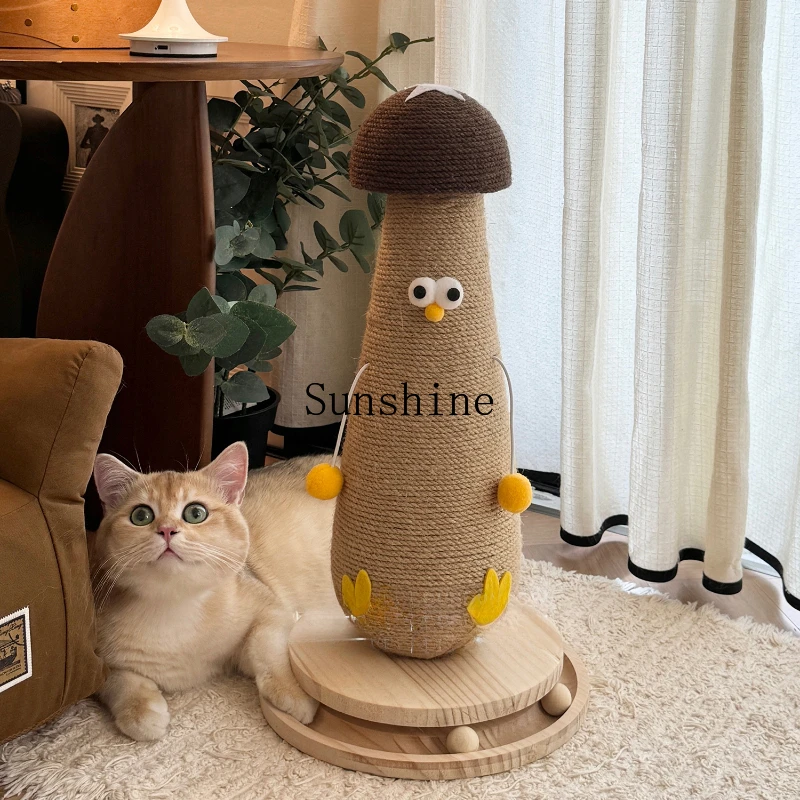 Cute sisal cat scratching board for kittens, wear-resistant and non-crumb grinding claw cat toy